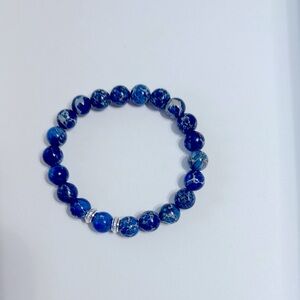 Blue Beaded Bracelet
